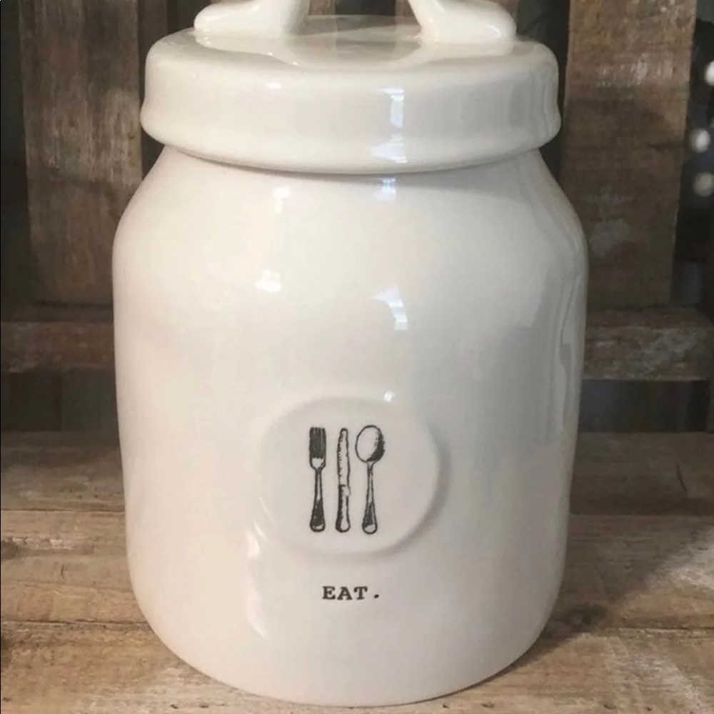 HTF Rae Dunn Baby EAT Canister - Picture 2 of 5